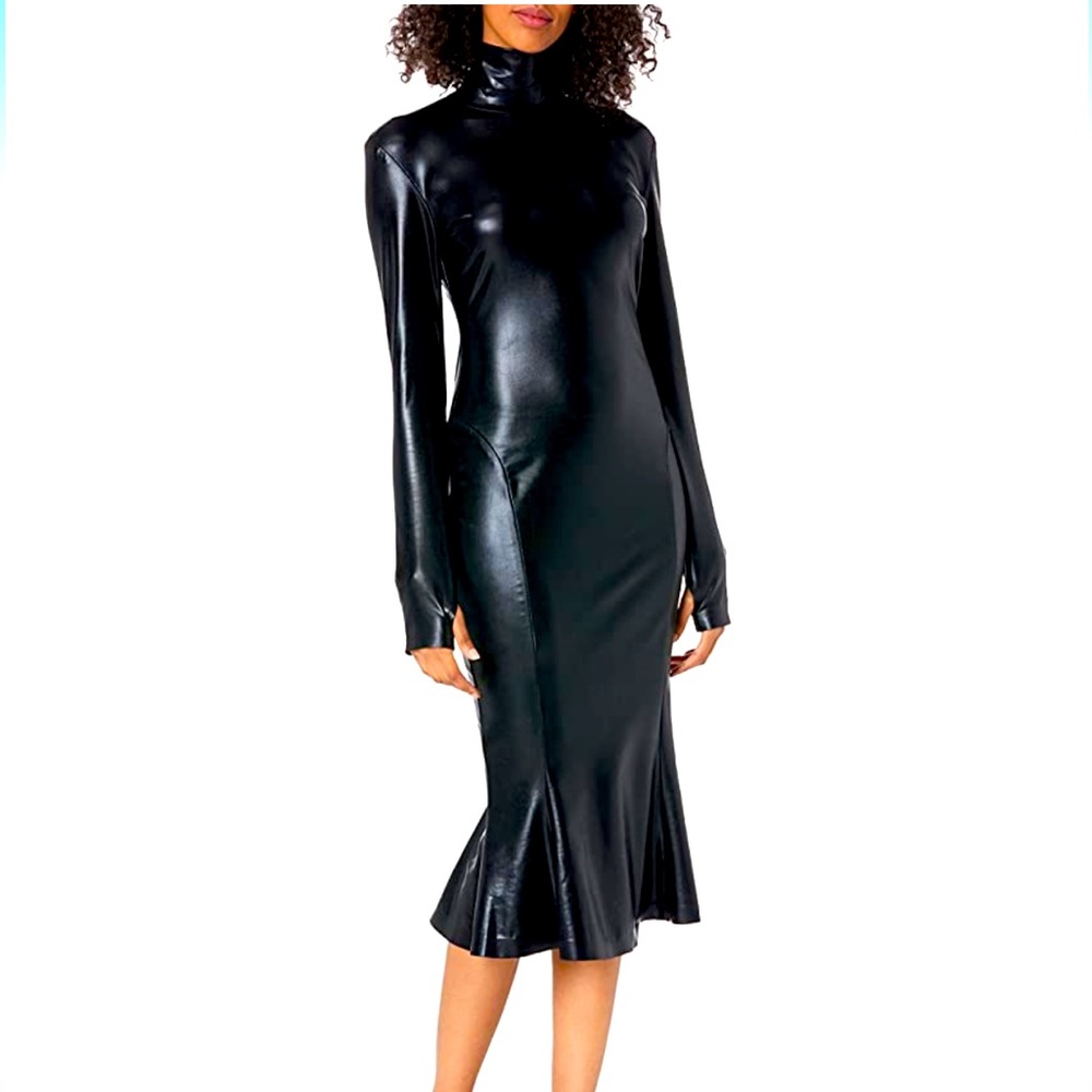 Norma Kamali Black Long Sleeve Dress